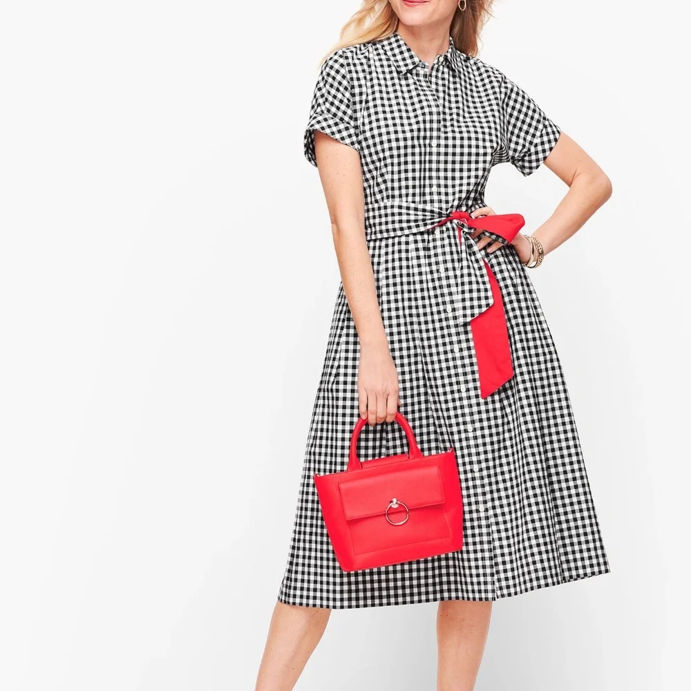 Talbots Gingham Shirt Dress - 16P - Picture 9 of 9
